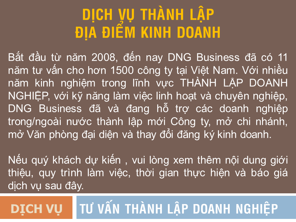 Dịch vụ lập địa điểm kinh doanh tại Đà Nẵng